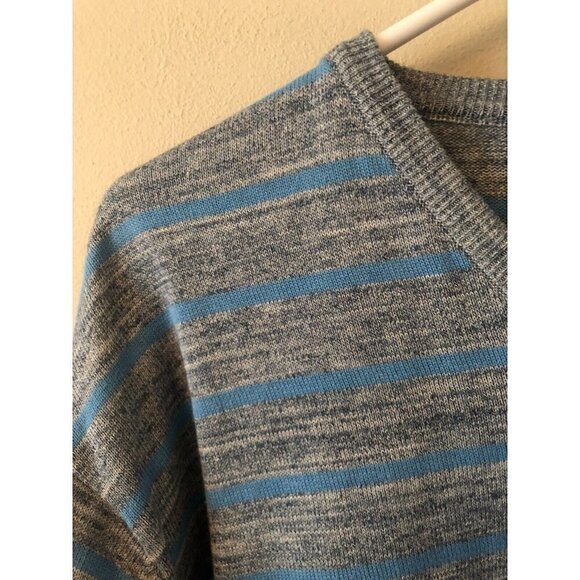 Colours Alexander Julian Mens Size L Blue Stripe Sweater - Picture 3 of 6